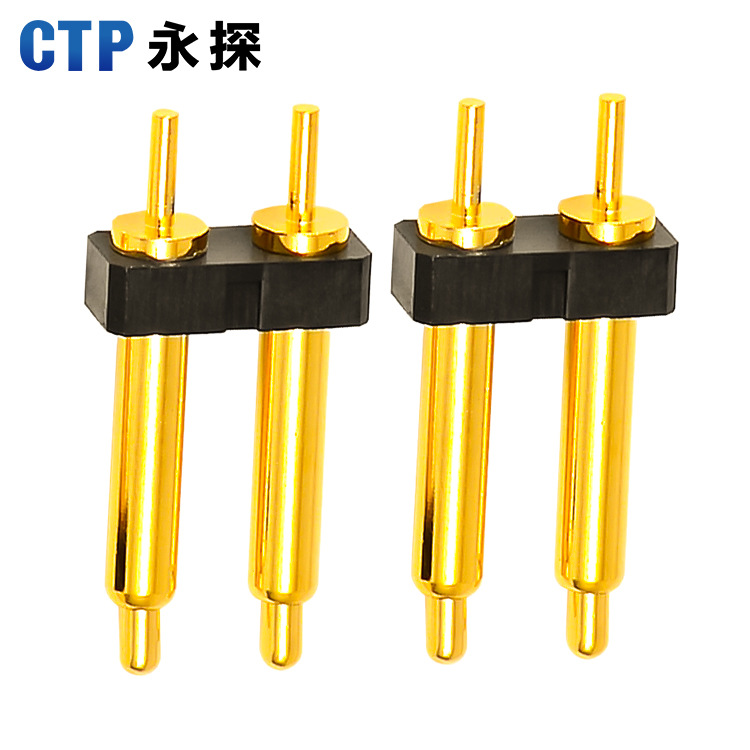 定 單排2Pin pogopin通訊連接器探針汽車光纖導電針彈簧觸點頂針